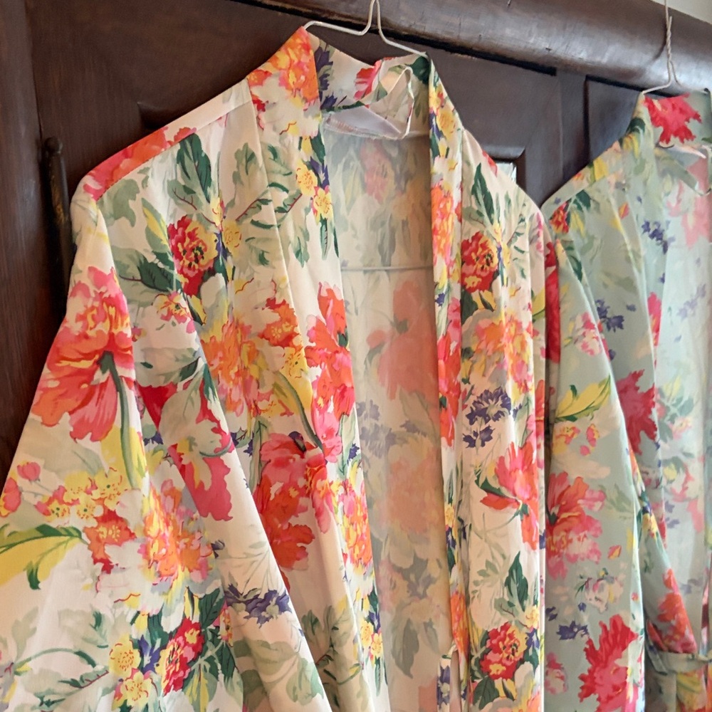Floral Kimono Robe Set - Picture 2 of 6